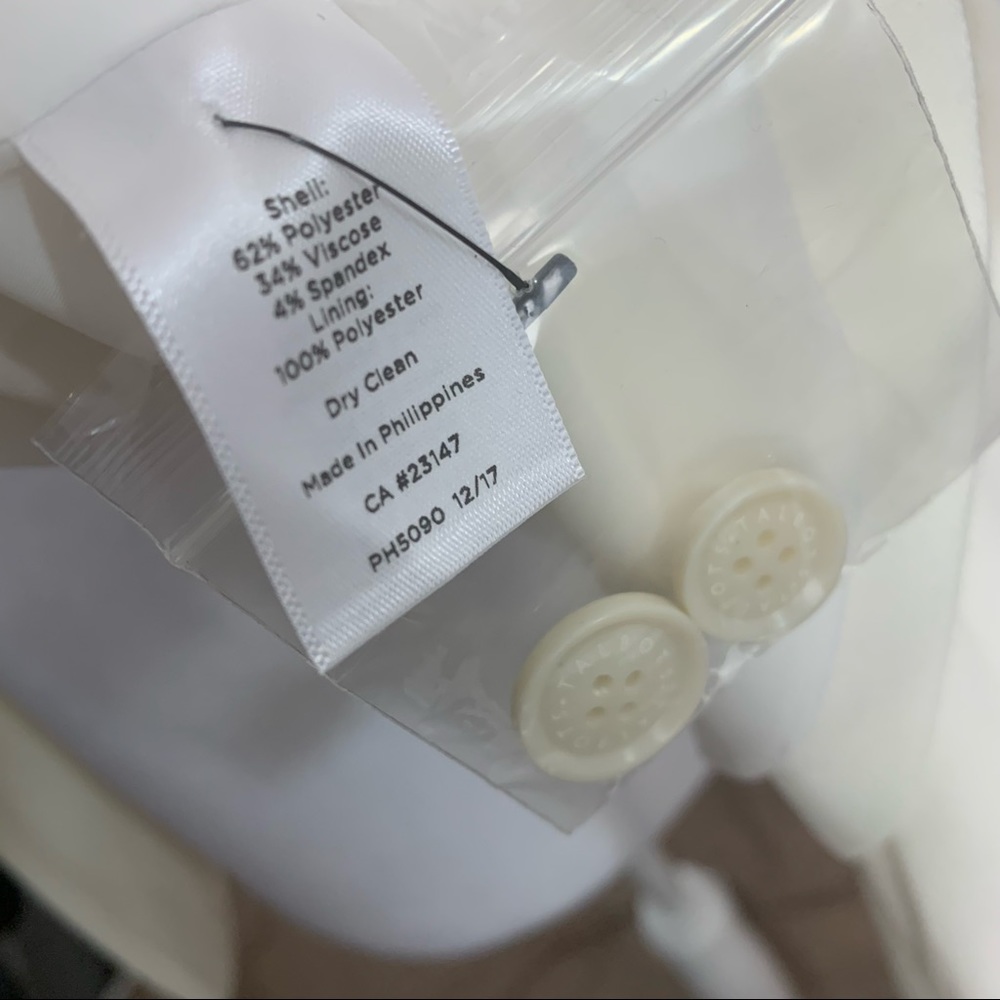 SOLD NEW Talbots FEMININE Stand Collar Button Front In off White - Picture 7 of 10